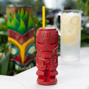 Geeki Tikis Marvel Iron Man Tumbler | Tiki Style Plastic Cup | Holds 22 Ounces