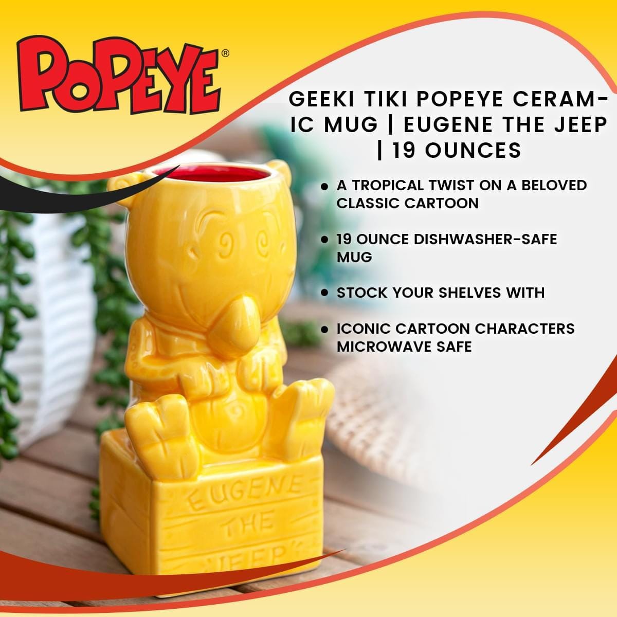 Geeki Tiki Popeye Ceramic Mug | Eugene the Jeep | 19 ounces