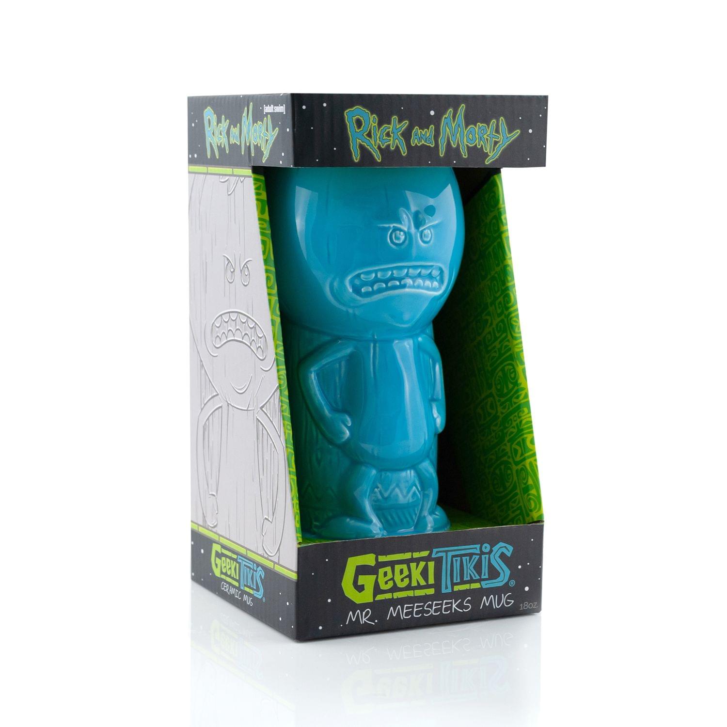 Geeki Tikis Rick & Morty Mr. Meeseeks | Ceramic Tiki Style Mug | Holds 18 Ounces