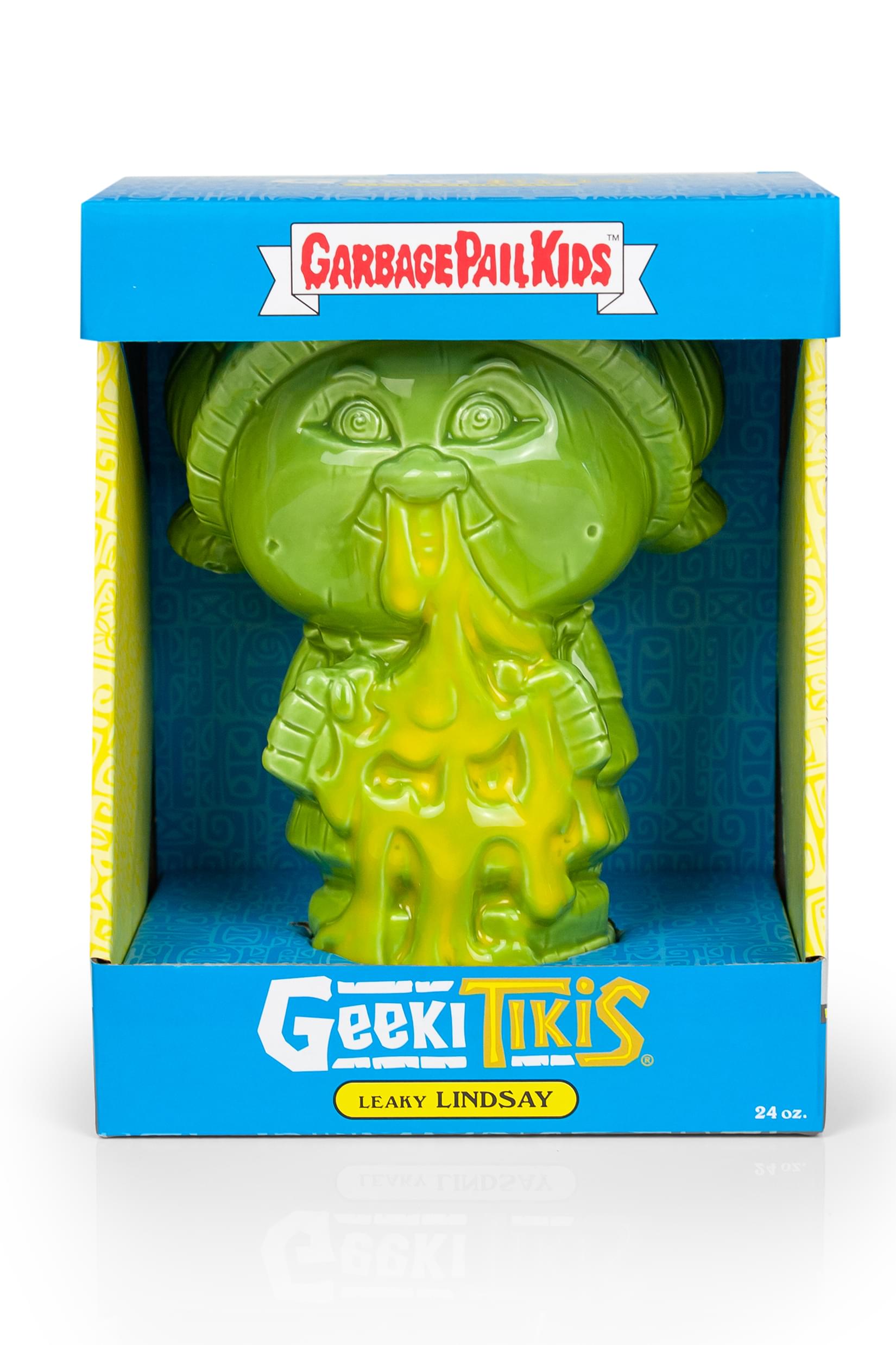 Geeki Tikis Garbage Pail Kids GPK Leaky Lindsay Mug Ceramic Tiki Cup 24 Ounces | Set Includes Trading Card