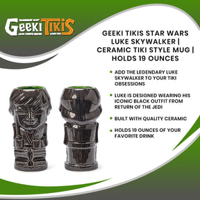 Geeki Tikis Star Wars Luke Skywalker | Ceramic Tiki Style Mug | Holds 19 Ounces