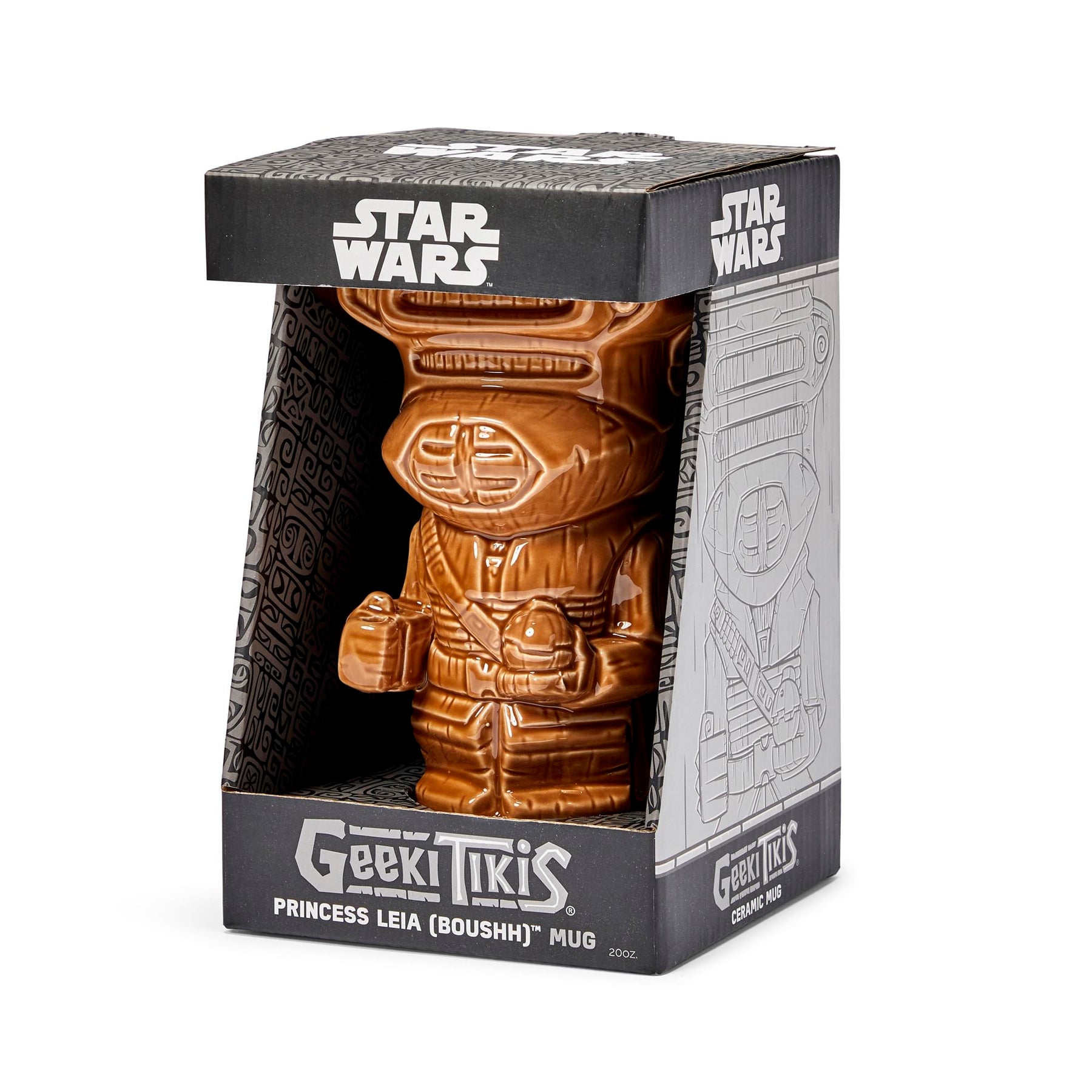 Geeki Tikis Star Wars Boushh Leia Mug | Ceramic Tiki Style Cup | Holds 20 Ounces