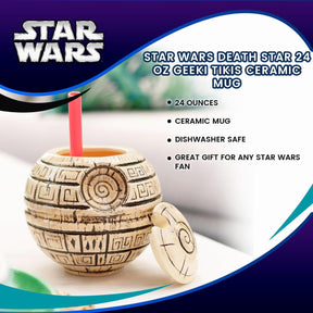 Geeki Tikis Star Wars Death Star Ceramic Mug | Holds 24 Ounces