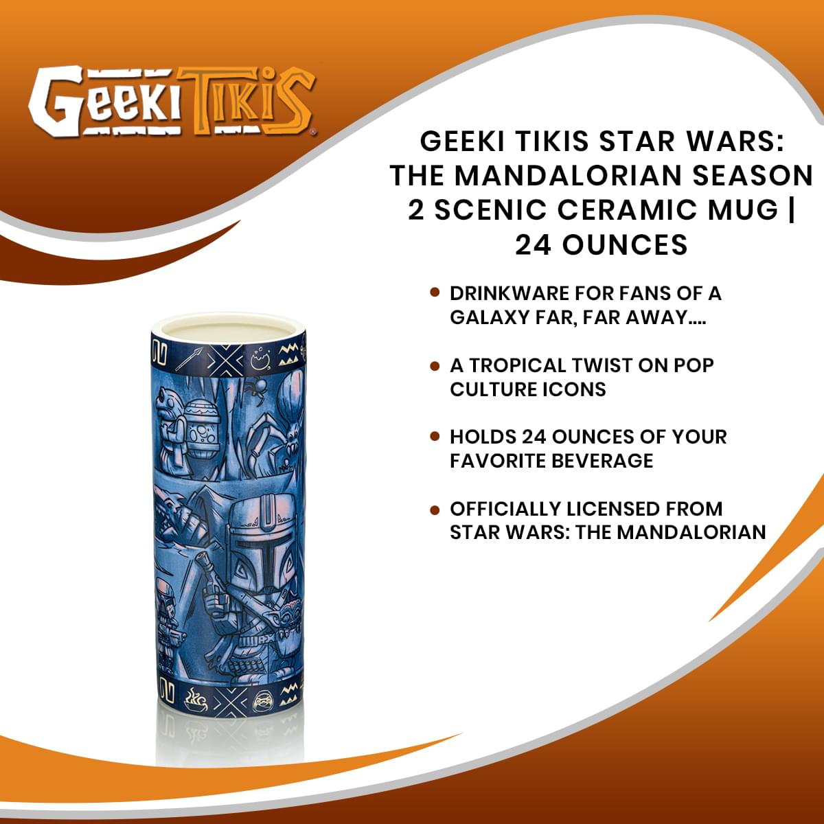 Geeki Tikis Star Wars: The Mandalorian Season 2 Scenic Ceramic Mug | 24 Ounces