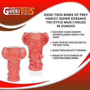 Geeki Tikis Birds Of Prey Harley Quinn Ceramic Tiki Style Mug | Holds 16 Ounces