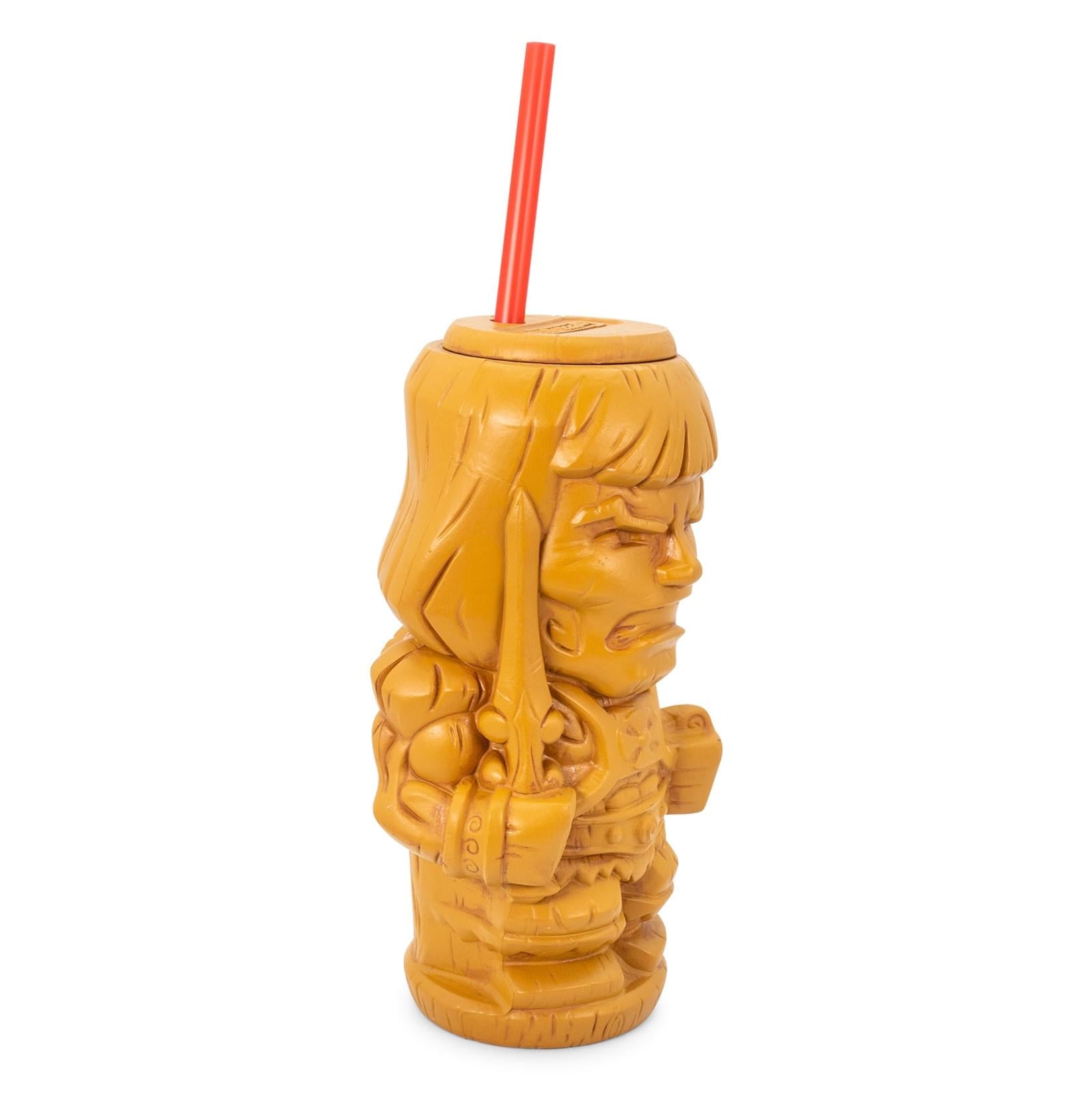 Geeki Tikis Masters of the Universe He-Man Tumbler with Straw | Holds 25 Ounces