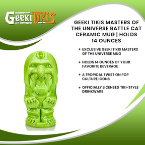 Geeki Tikis Masters of the Universe Battle Cat Ceramic Mug | Holds 14 Ounces