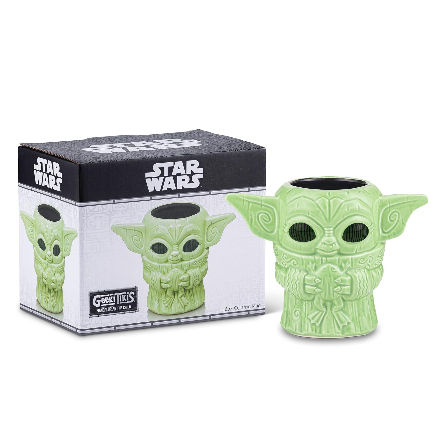 Geeki Tikis Star Wars: The Mandalorian "Baby Yoda" Mug With Frog | 16 Ounces
