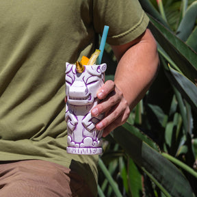 Geeki Tikis White Unicorn Fantasy Mug | Ceramic Tiki Style Cup | Holds 19 Ounces