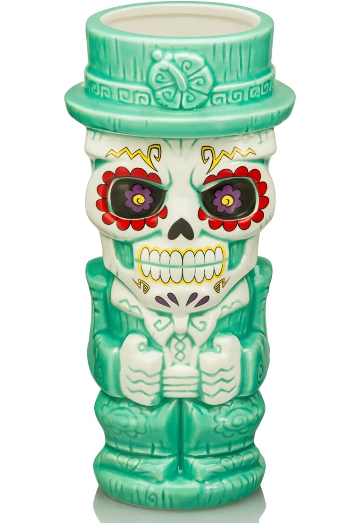 Geeki Tiki Day Of The Dead Sugar Skull Man 18 Ounce Ceramic Mug