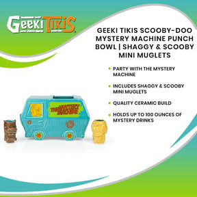 Geeki Tikis Scooby-Doo Mystery Machine Punch Bowl | Shaggy & Scooby Mini Muglets