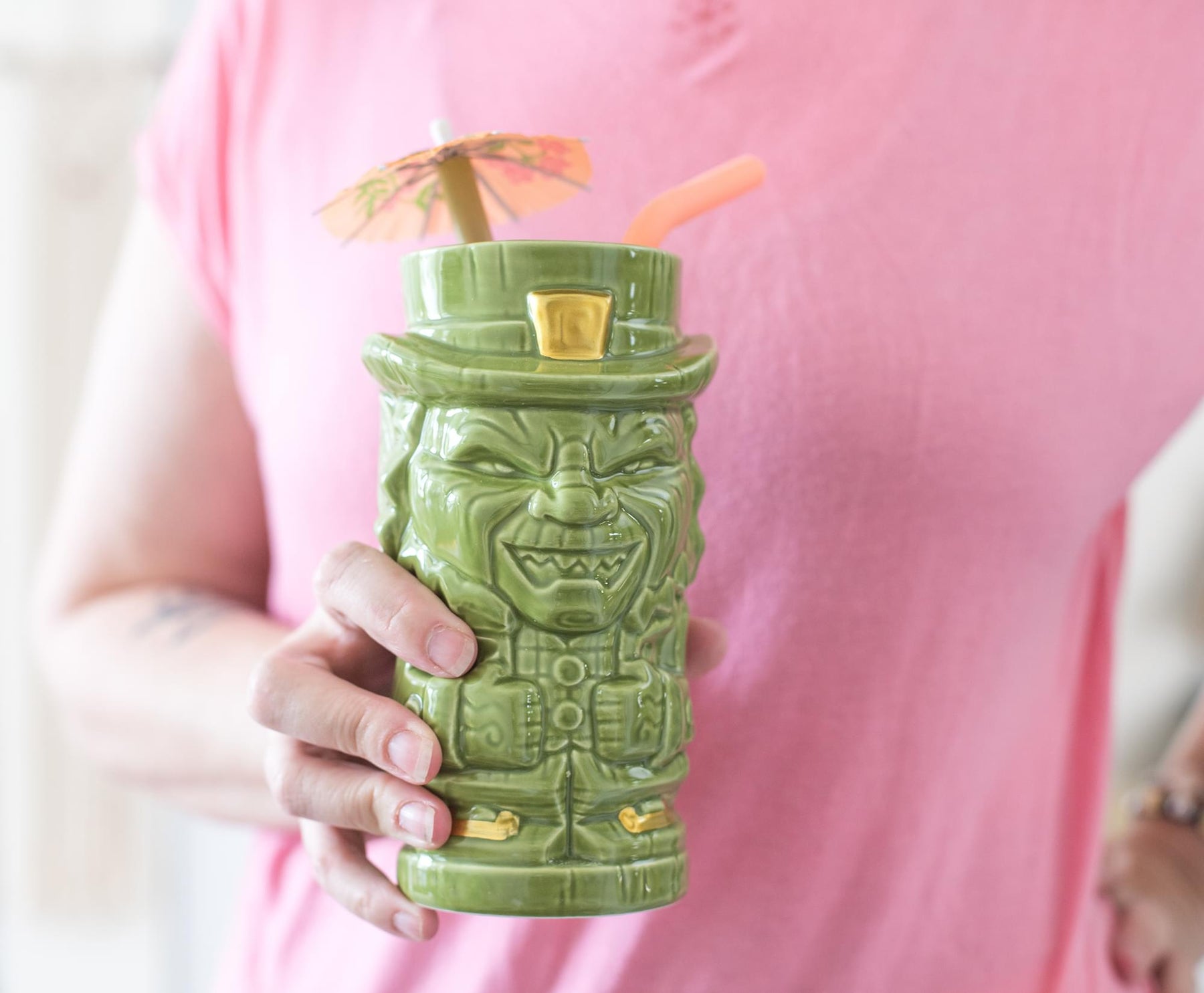 Geeki Tikis Leprechaun Movie Mug | Ceramic Tiki Style Cup | Holds 18 Ounces
