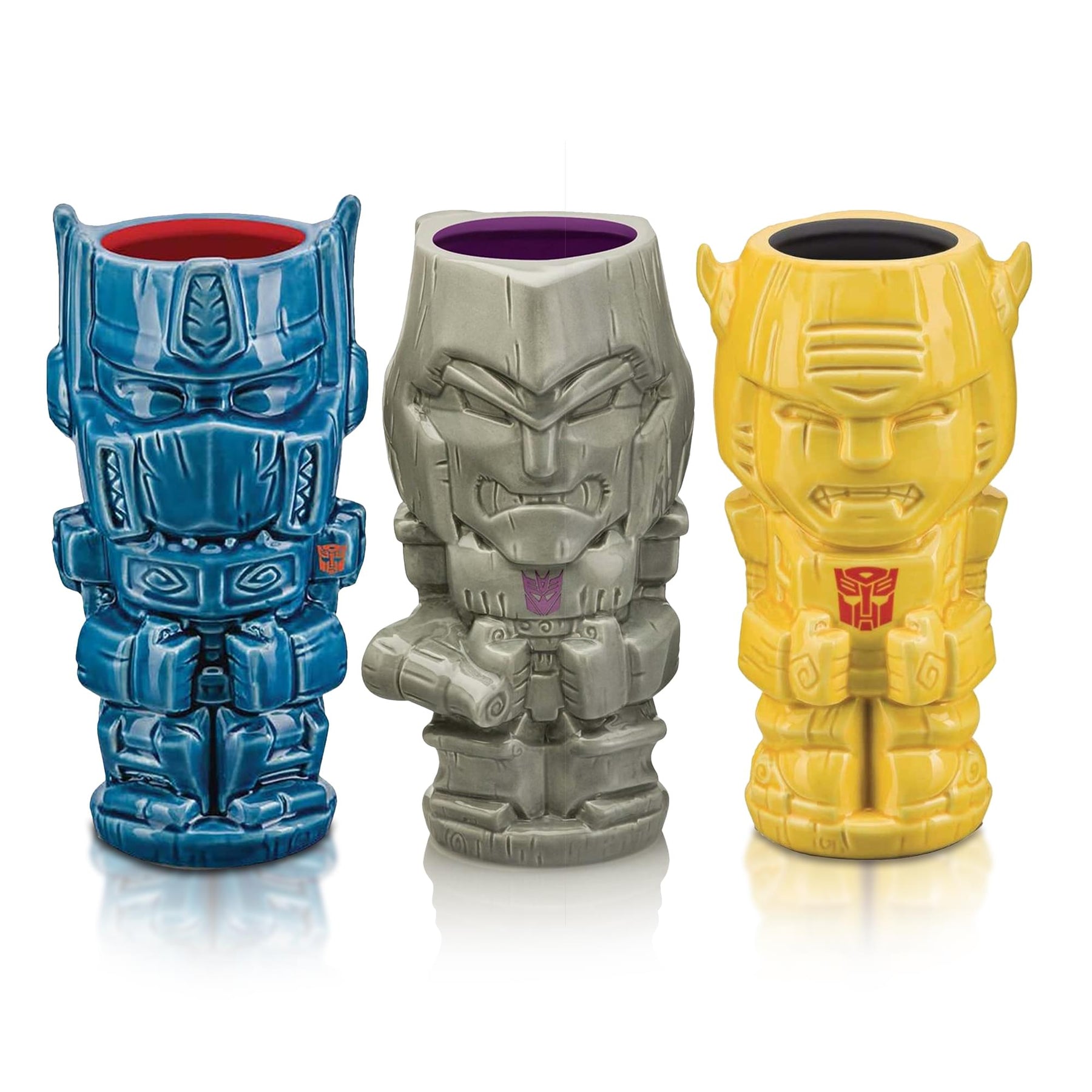 Geeki Tikis Transformers Mugs Set of 3 | Bumblebee | Optimus Prime | Megatron