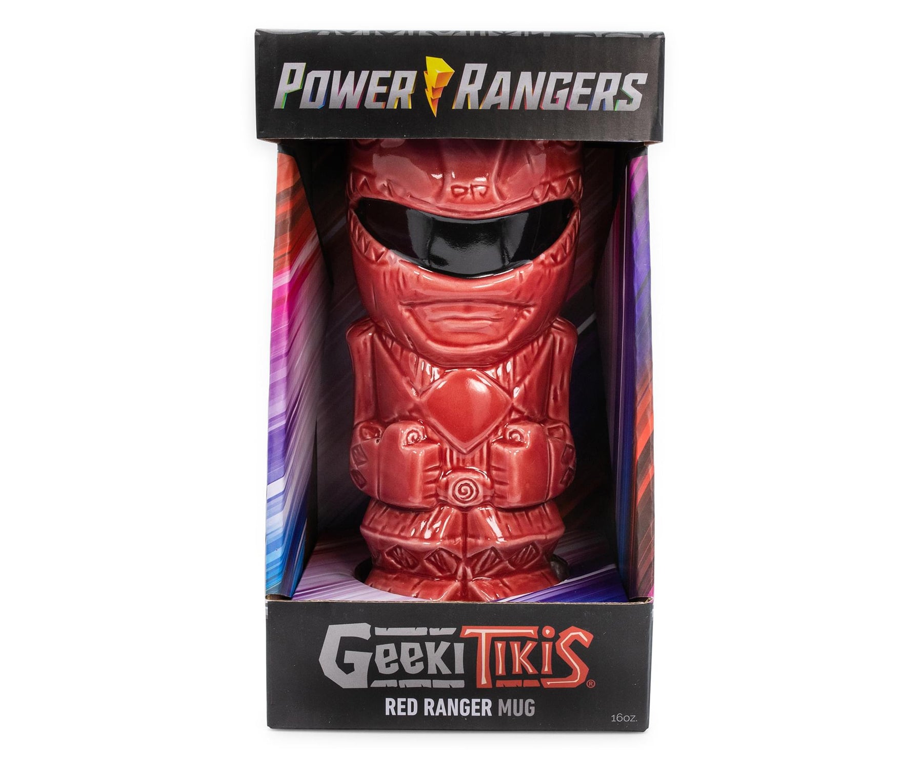 Geeki Tikis Power Rangers Red Ranger Ceramic Mug | Holds 16 Ounces