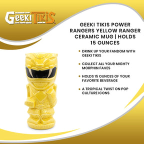 Geeki Tikis Power Rangers Yellow Ranger Ceramic Mug | Holds 15 Ounces