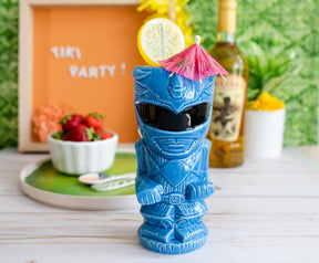 Geeki Tikis Power Rangers Blue Ranger Ceramic Mug | Holds 16 Ounces