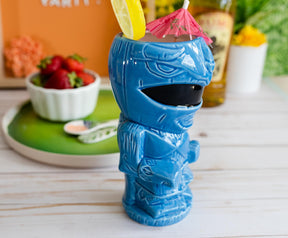 Geeki Tikis Power Rangers Blue Ranger Ceramic Mug | Holds 16 Ounces