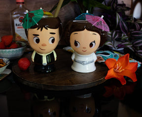 Cupful of Cute Star Wars Han and Leia 16-Ounce Ceramic Mugs | Set of 2