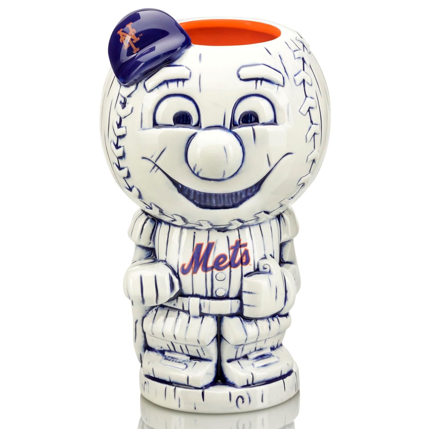 Geeki Tikis MLB Mascot 26-Ounce Ceramic Mug | New York Mets, Mr. Met