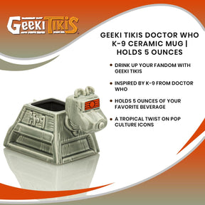 Geeki Tikis Doctor Who K-9 Ceramic Mug | Holds 5 Ounces