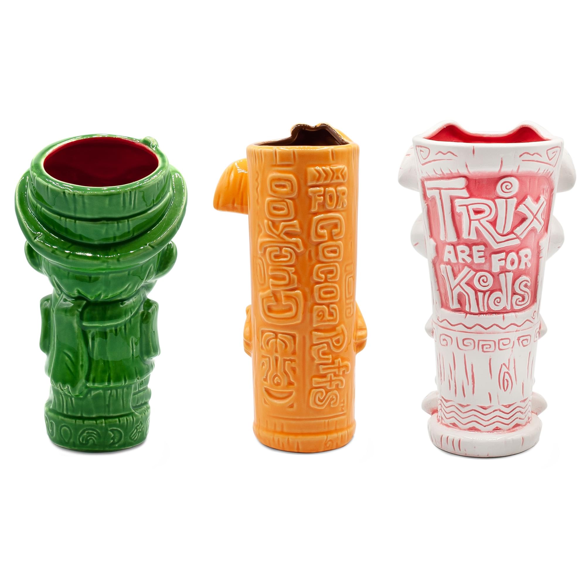 Geeki Tikis General Mills Ceramic Mug Set | Cocoa Puffs | Lucky Charms | Trix