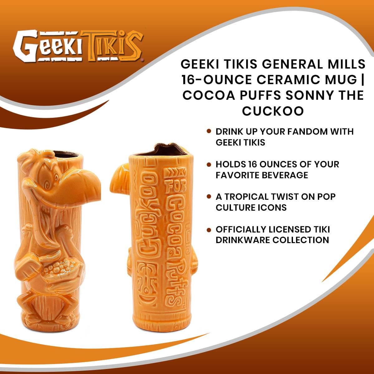 Geeki Tikis General Mills 16-Ounce Ceramic Mug | Cocoa Puffs Sonny the Cuckoo