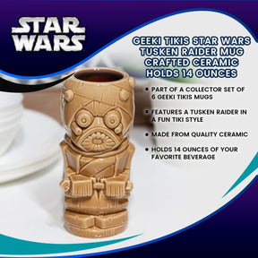 Geeki Tikis Star Wars Tusken Raider Mug | Crafted Ceramic | Holds 14 Ounces