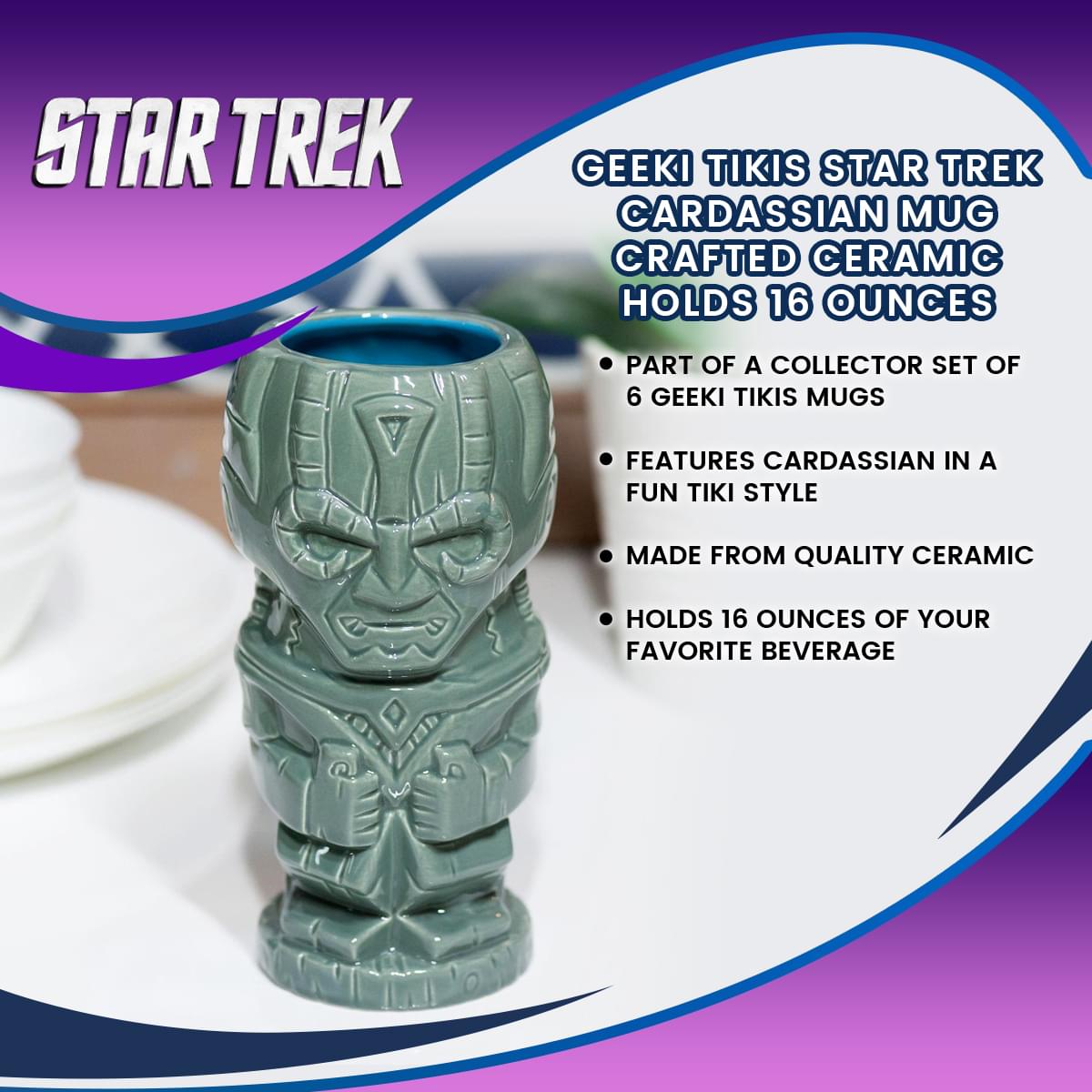 Geeki Tikis Star Trek: The Next Generation Cardassian Ceramic Mug | 14 Ounces