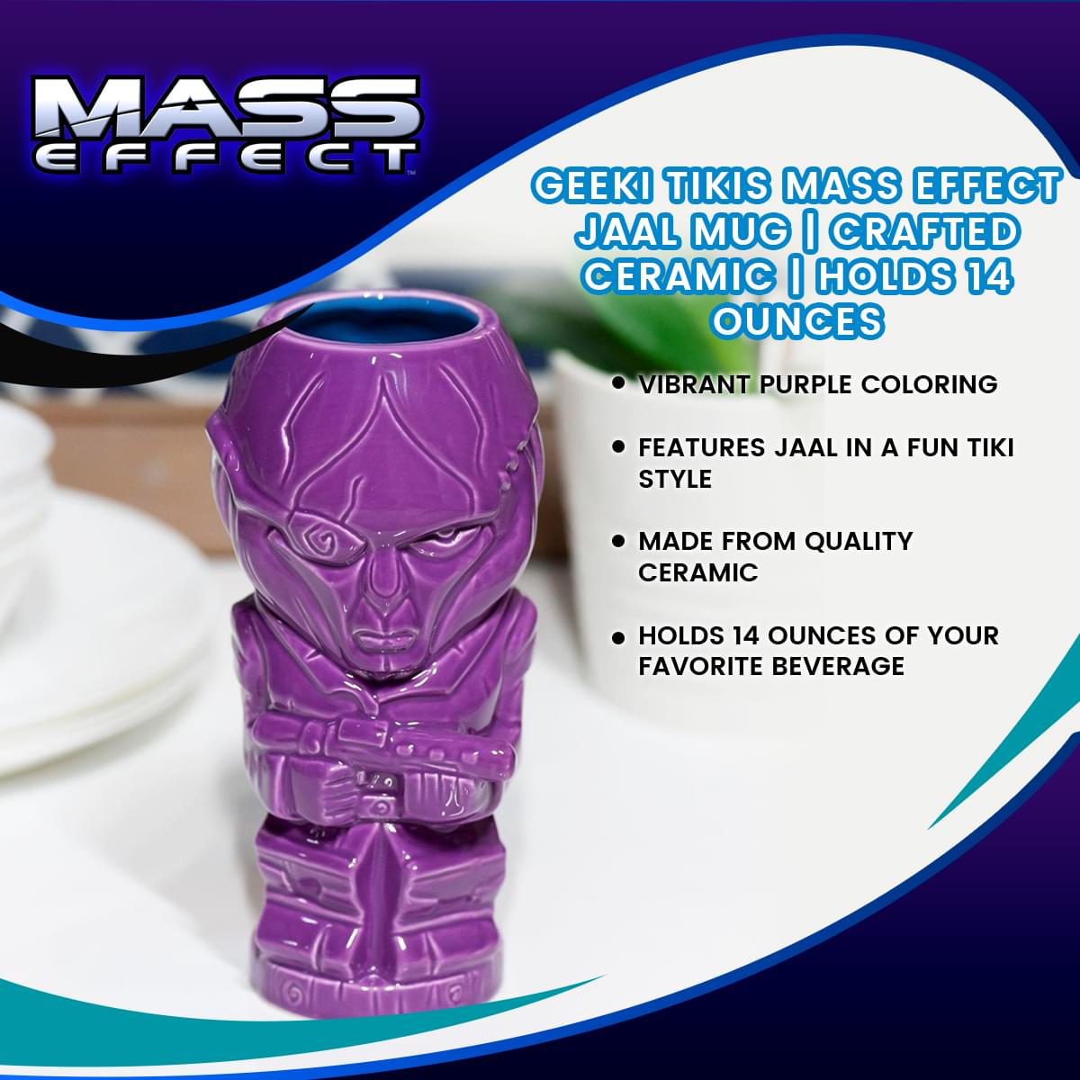 Geeki Tikis Mass Effect Jaal Mug | Crafted Ceramic | Holds 14 Ounces