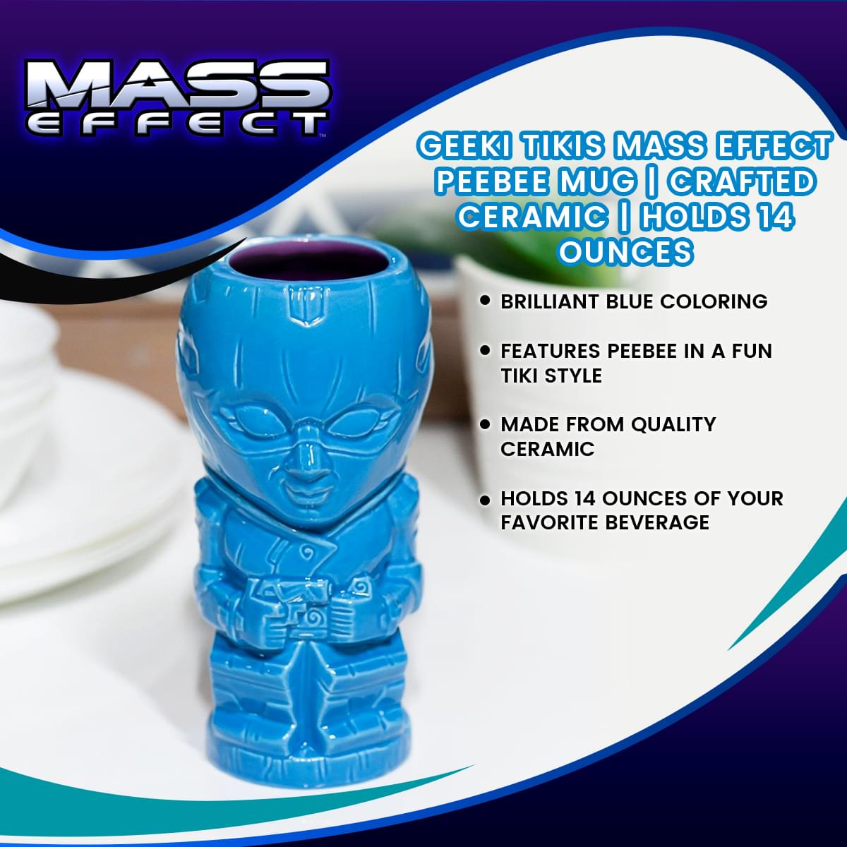 Geeki Tikis Mass Effect Peebee Mug | Crafted Ceramic | Holds 14 Ounces