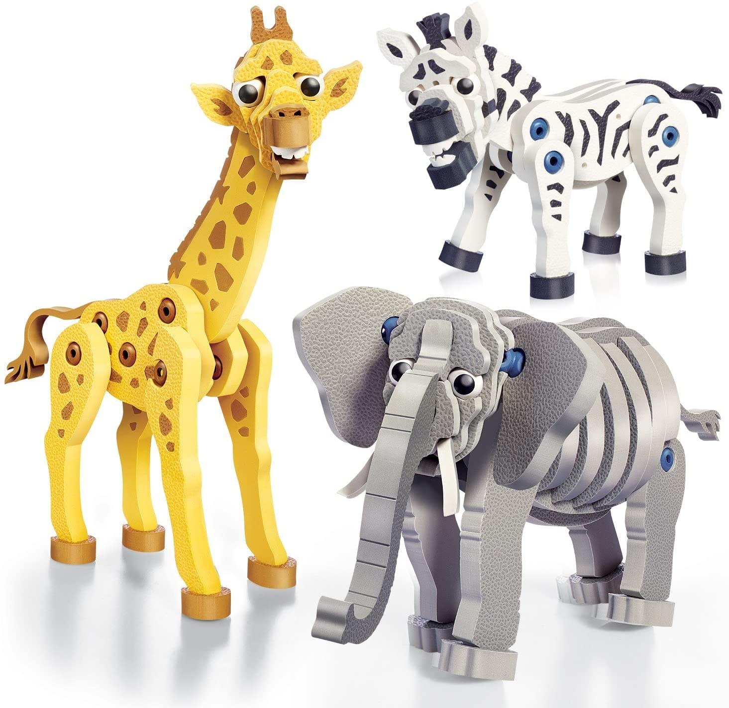 Bloco 230 Piece Construction Set | Zebra, Giraffe & Elephant