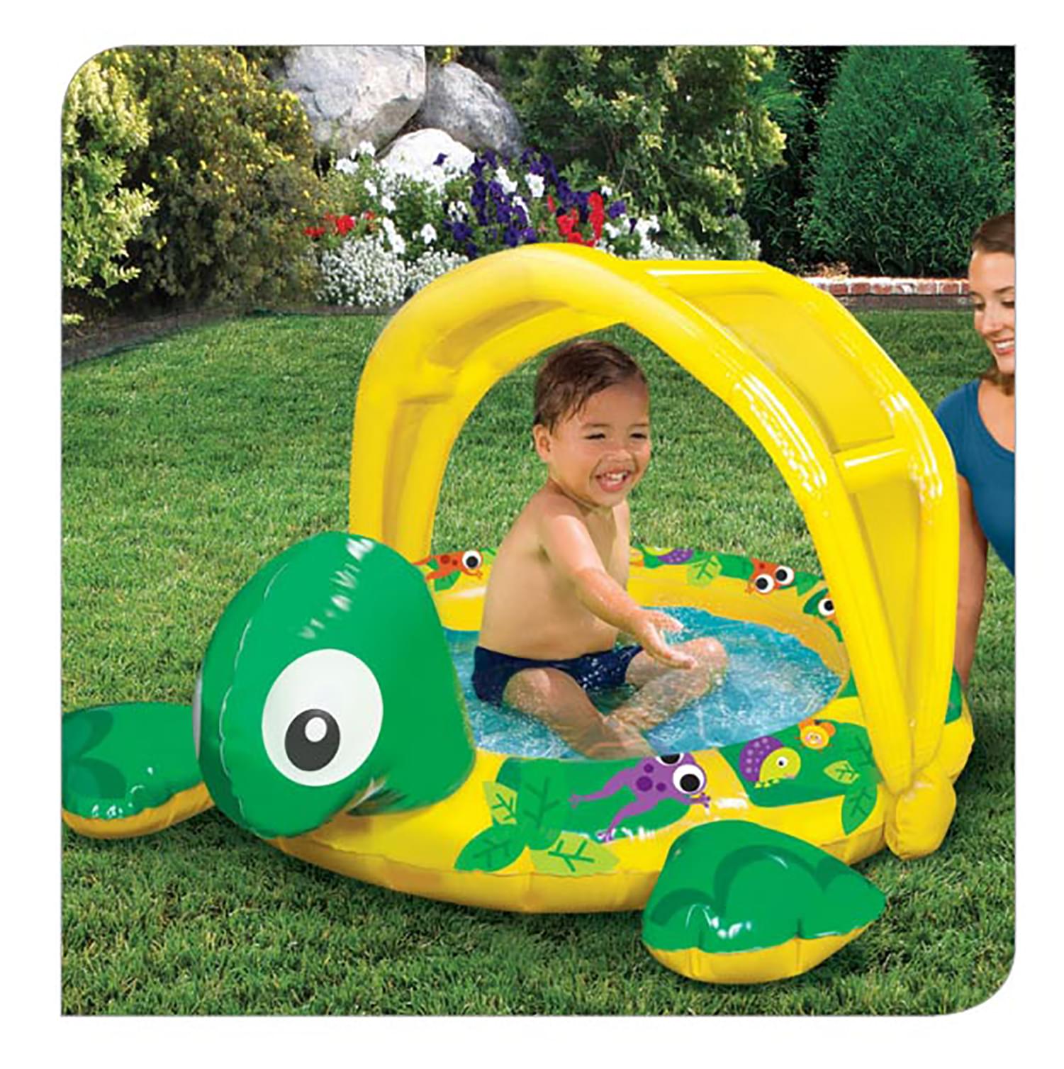 Shady Time Turtle Inflatable Pool