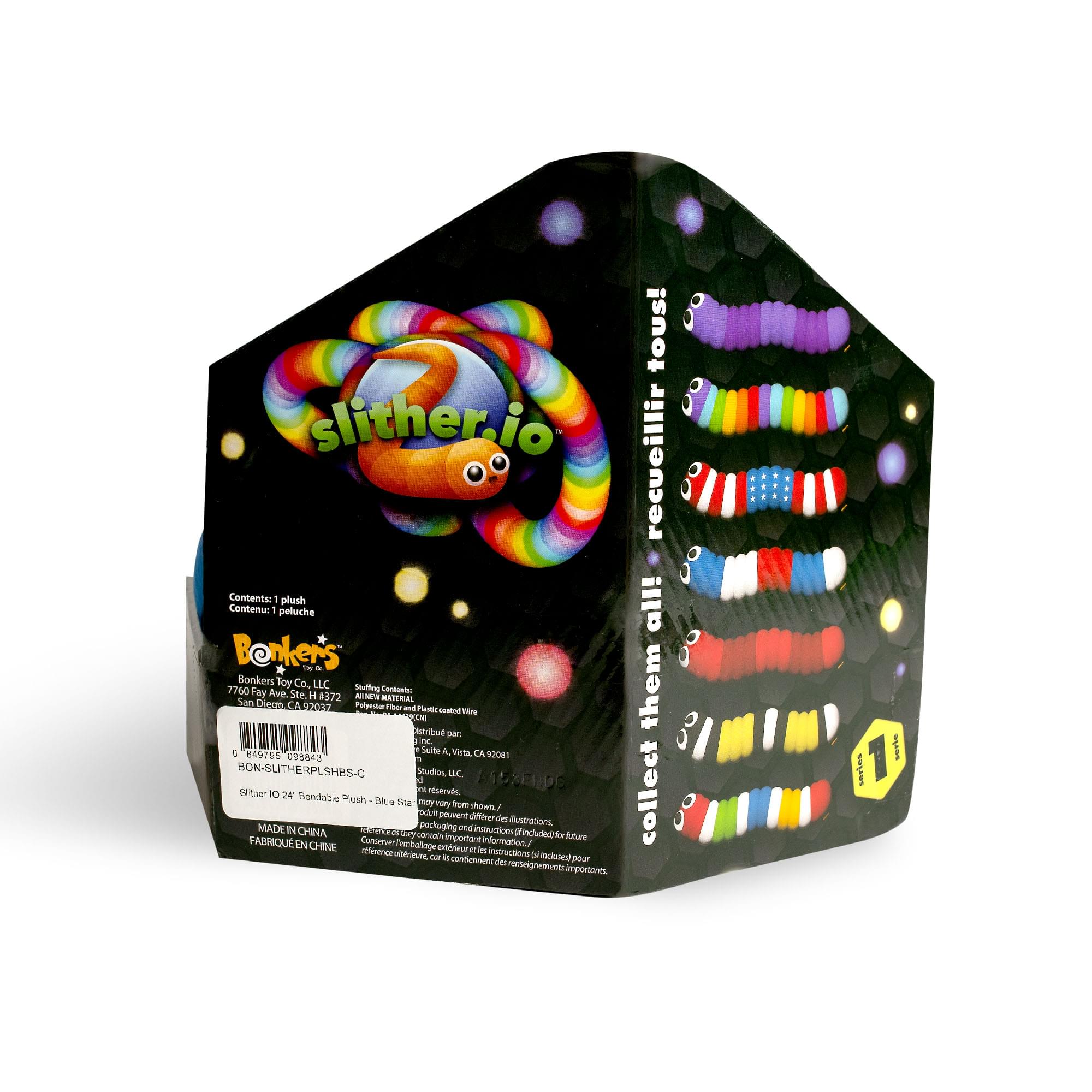 Slither IO Jumbo 24 Inch Bendable Plush | Blue Star