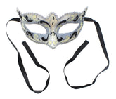 Mona Lisa Eye Costume Mask: Silver/Black