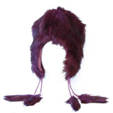 Arctic Faux Fur Costume Hat Black/Purple