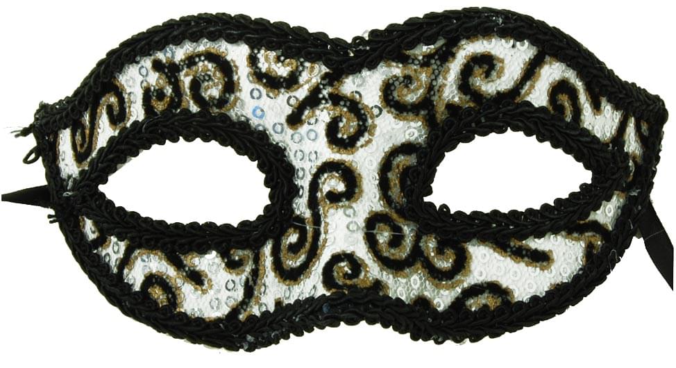 Electro Petite Costume Mardi Gras Mask Silver Leopard Print