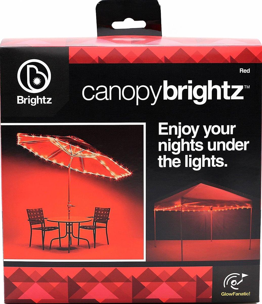 Canopy Brightz LED Tailgate Canopy & Patio Umbrella Accessory, Red