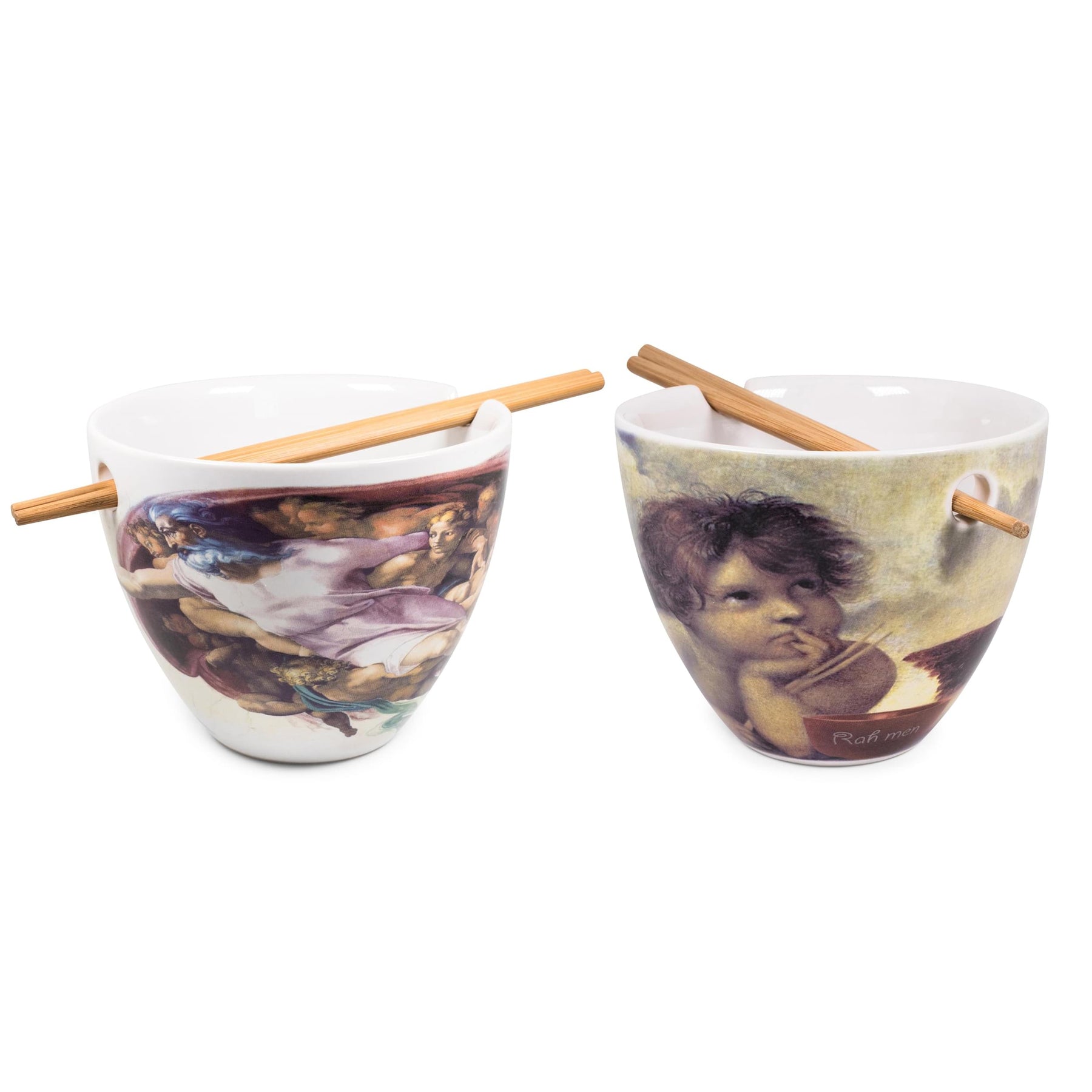 Bowl Bop 16oz Ramen Bowl Set w/ Chopsticks | Sistine Chapel & Cherub