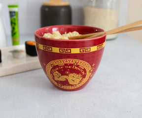 Year Of The Dragon Chinese Zodiac 16-Ounce Ramen Bowl and Chopstick Set