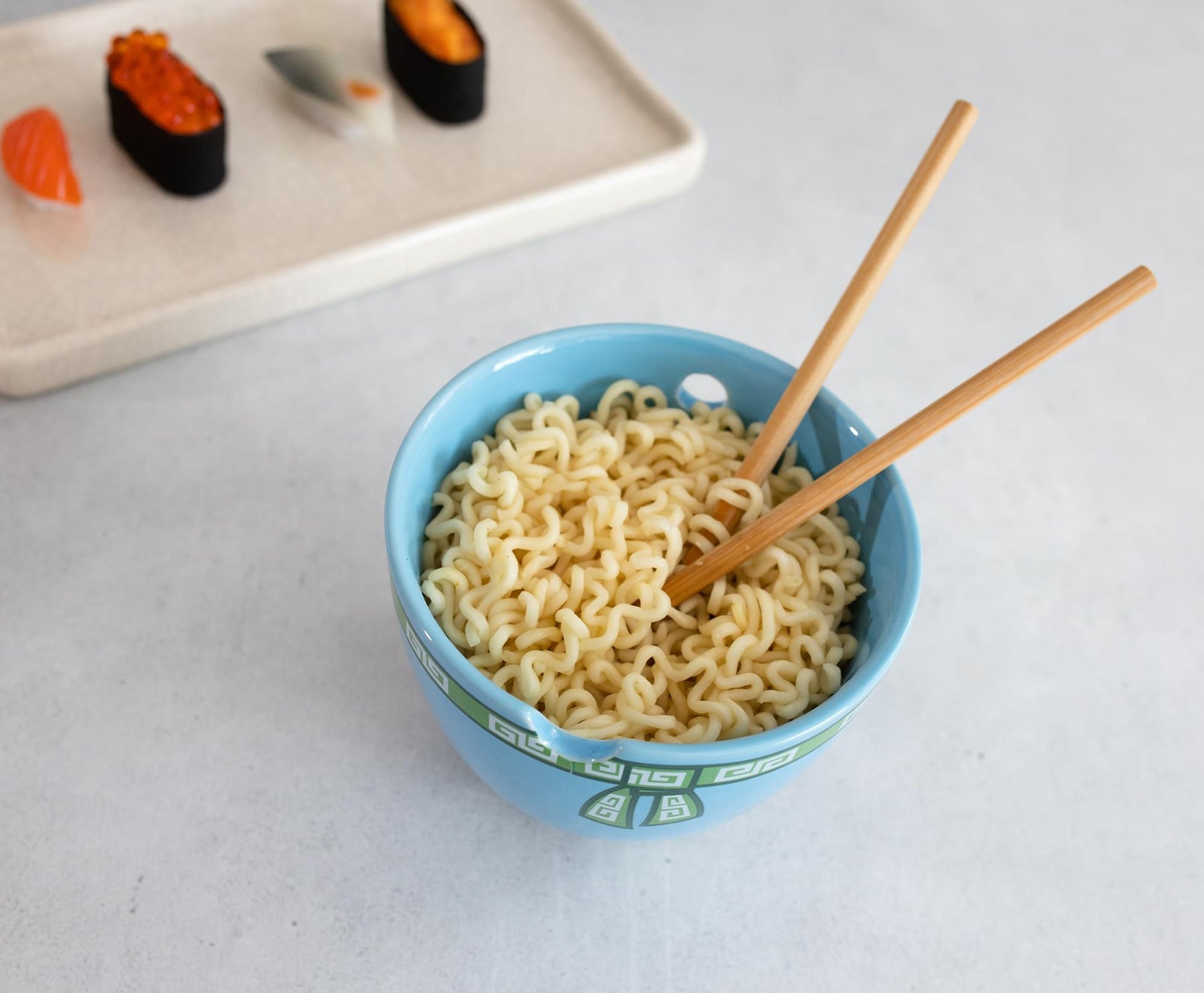 Bowl Bop Blue Dragons Japanese Dinnerware Set | 16-Ounce Ramen Bowl, Chopsticks