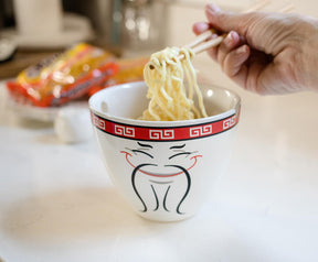 Bowl Bop Food Man Chew Japanese Dinnerware Set | 16-Ounce Ramen Bowl, Chopsticks
