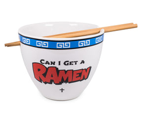 Bowl Bop Can I Get A Ramen? Japanese Dinnerware Set | 16-Ounce Bowl, Chopsticks