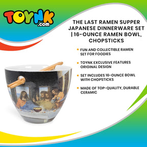 Bowl Bop Last Ramen Supper Japanese Dinner Set | 16-Ounce Ramen Bowl, Chopsticks