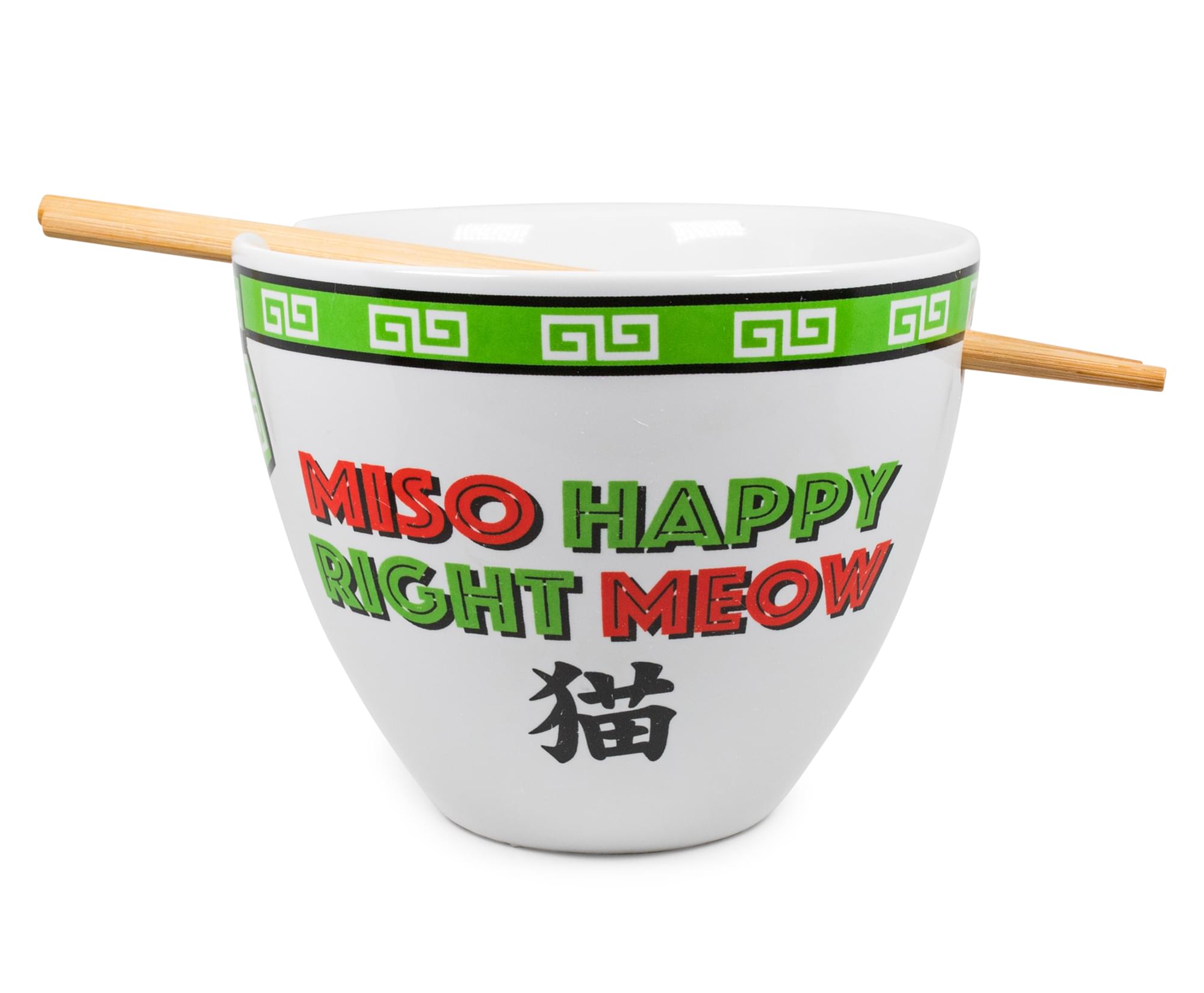 Bowl Bop Miso Happy Japanese Dinnerware Set | 16-Ounce Ramen Bowl, Chopsticks