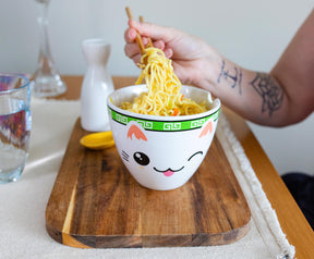 Bowl Bop Miso Happy Japanese Dinnerware Set | 16-Ounce Ramen Bowl, Chopsticks