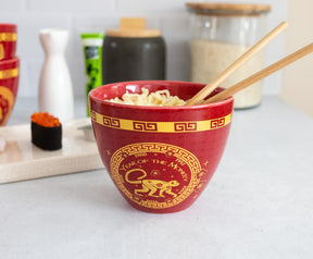 Year Of The Monkey Chinese Zodiac 16-Ounce Ramen Bowl and Chopstick Set
