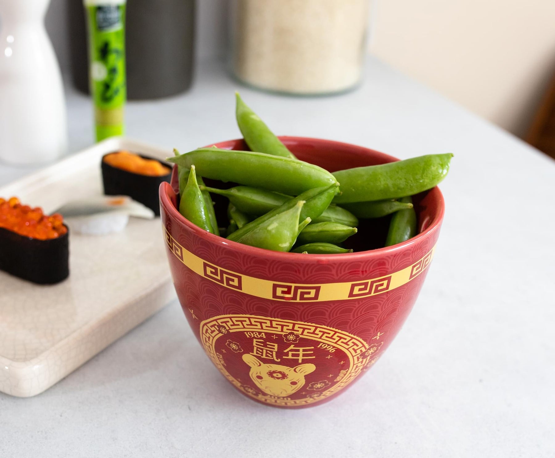 Year Of The Rat Chinese Zodiac 16-Ounce Ramen Bowl and Chopstick Set