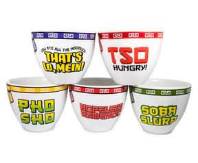 Ramen Bowl Set of 5 | Ramentic | LoMein | PhoSho | Soba | TsoHungry