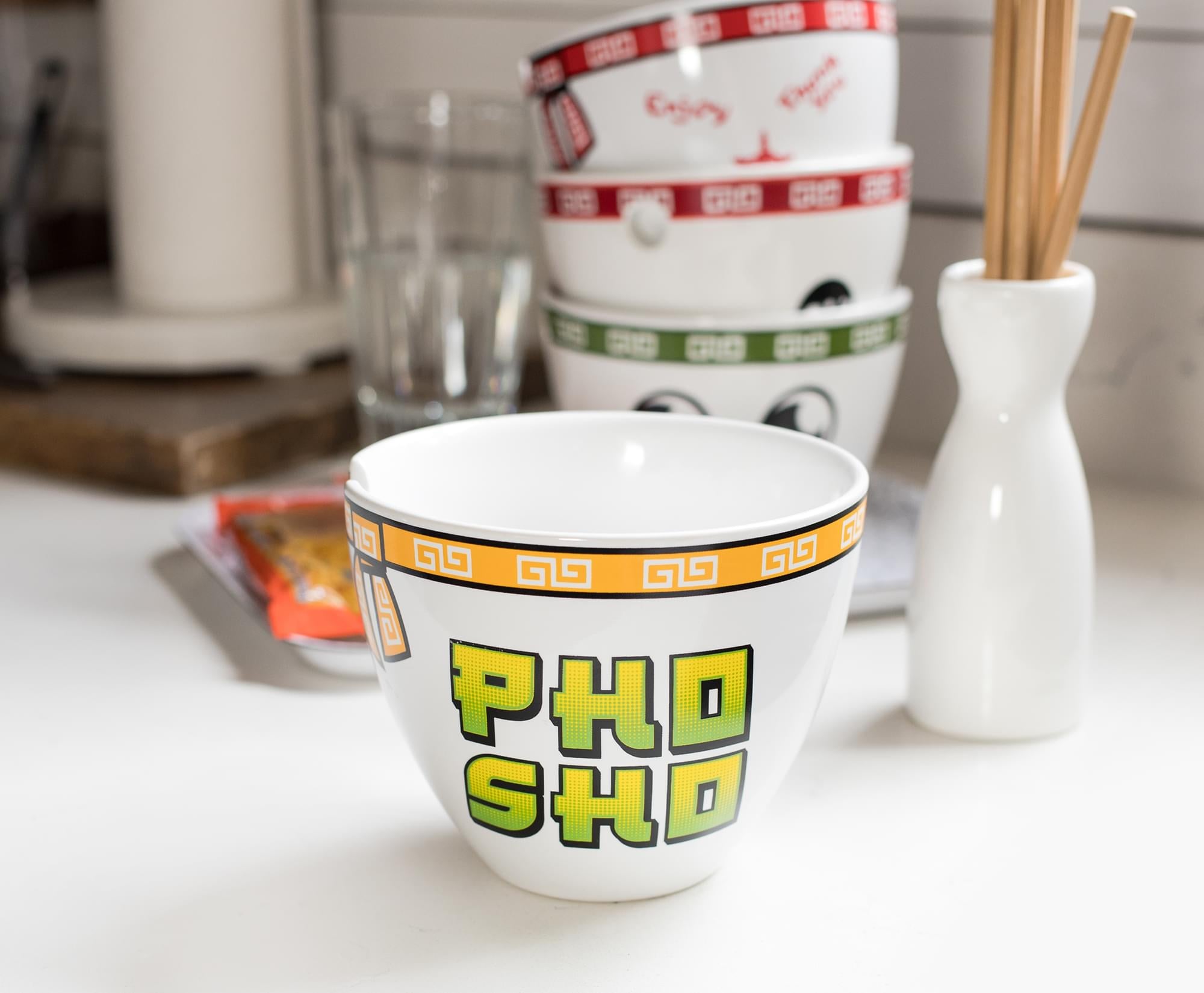 Ramen Bowl Set of 5 | Ramentic | LoMein | PhoSho | Soba | TsoHungry