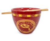 Year Of The Snake Chinese Zodiac 16-Ounce Ramen Bowl and Chopstick Set